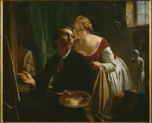 Der Maler und sein Modell, 1874